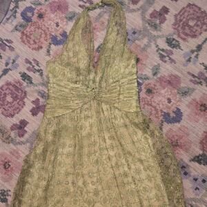 Maggie London Silk Halter Dress